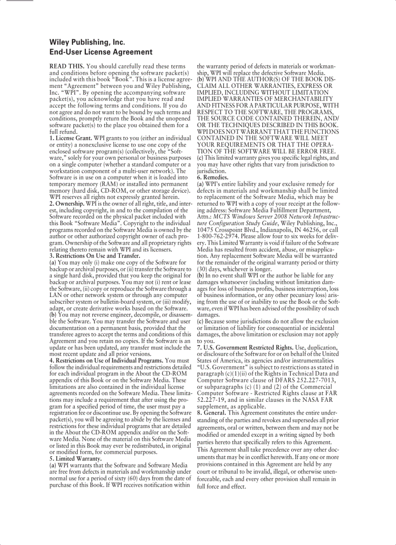 image for page MCTS Windows Server 2008 Network Infrastructure Configuration Jul 2008