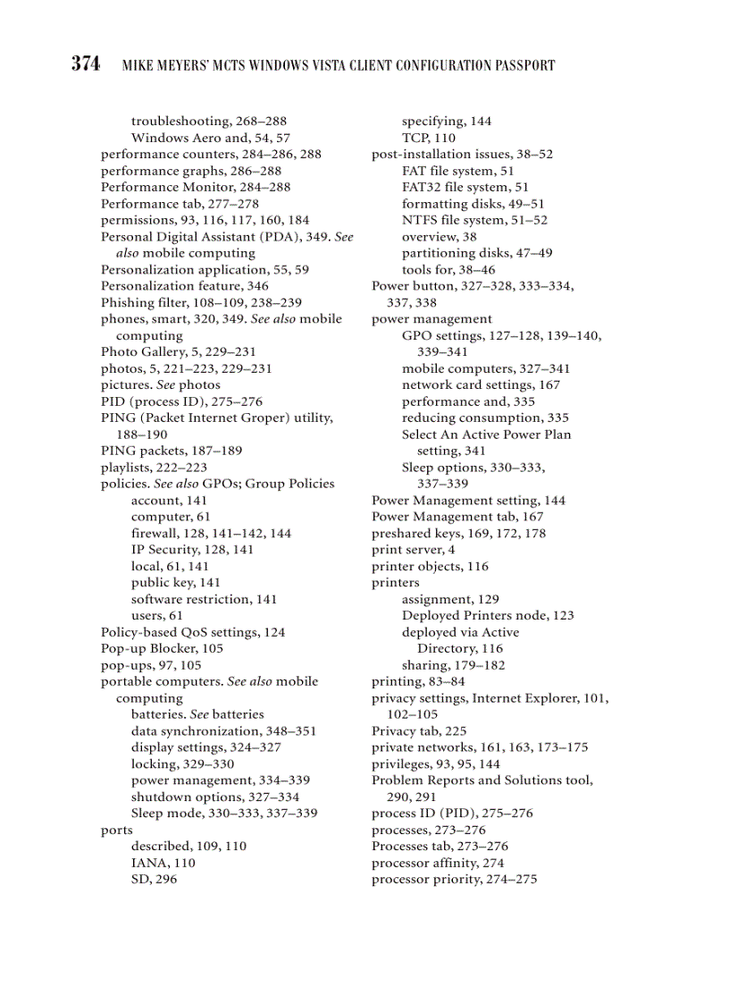 image for page MCTS Windows Vista Client Configuration Passport Exam 70 620