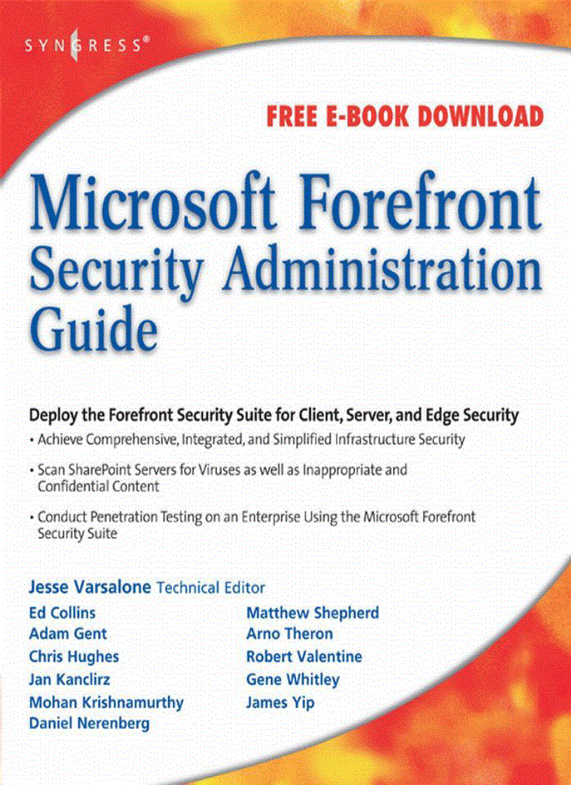 image for page Microsoft Forefront Security Administration Guide Jan 2008