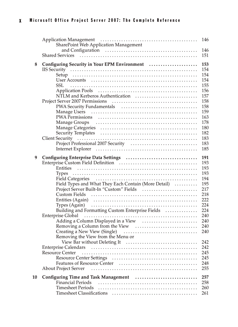 image for page Microsoft Office Project Server 2007 The Complete Reference