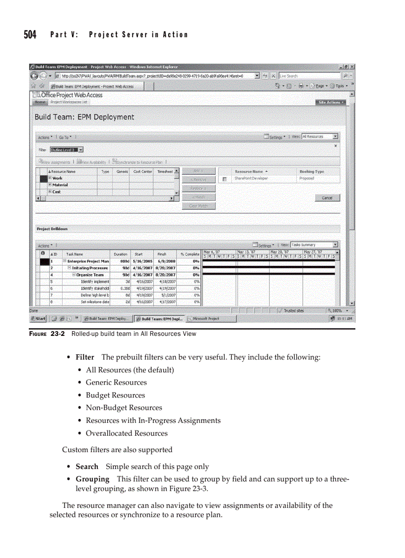 image for page Microsoft Office Project Server 2007 The Complete Reference