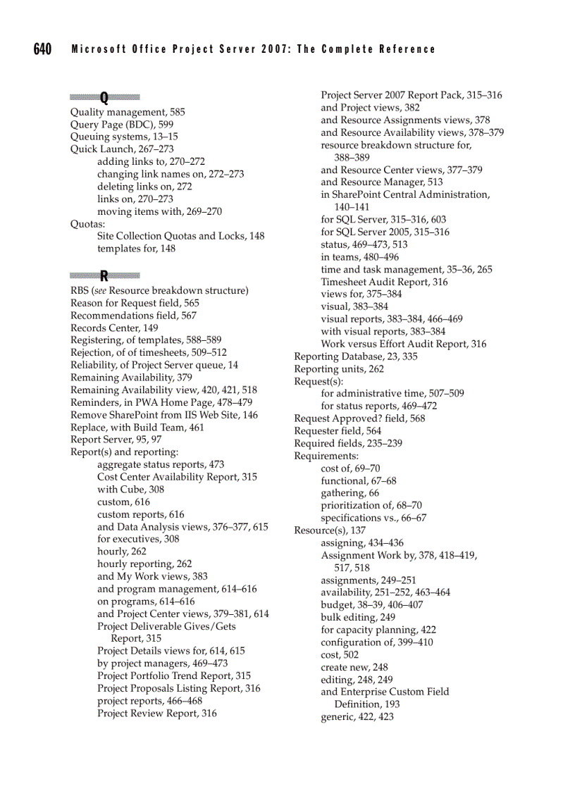 image for page Microsoft Office Project Server 2007 The Complete Reference