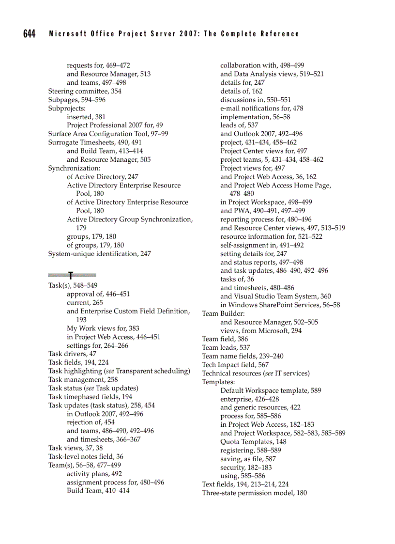 image for page Microsoft Office Project Server 2007 The Complete Reference