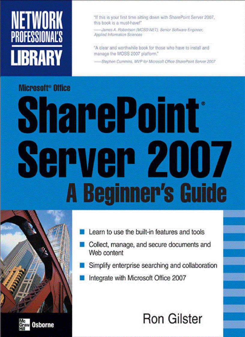 image for page Microsoft Office SharePoint Server 2007 A Beginners Guide Sep 2007