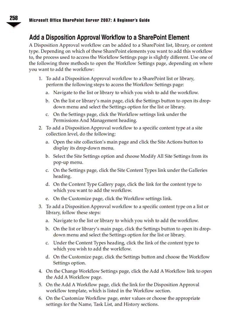 image for page Microsoft Office SharePoint Server 2007 A Beginners Guide Sep 2007