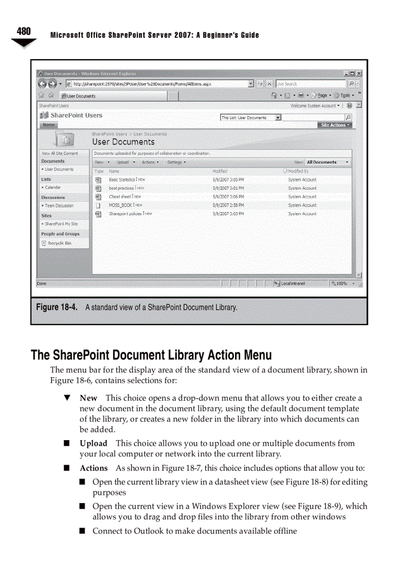 image for page Microsoft Office SharePoint Server 2007 A Beginners Guide Sep 2007