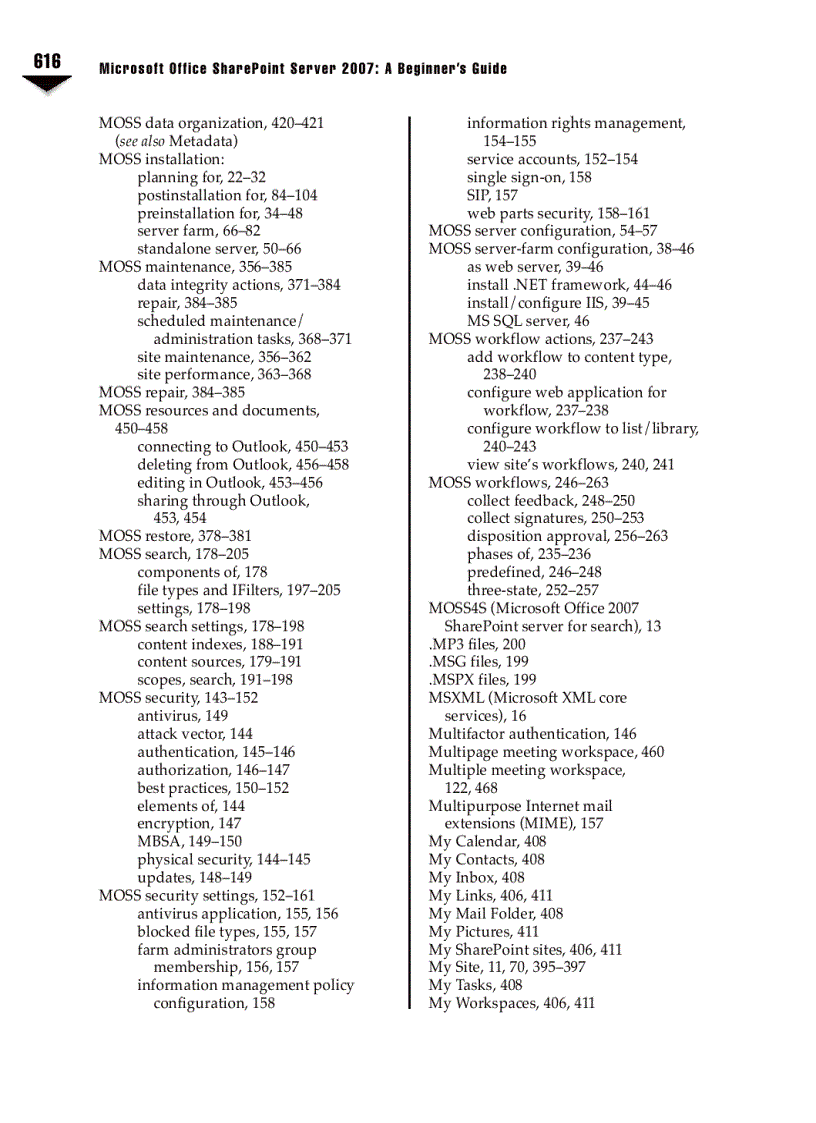 image for page Microsoft Office SharePoint Server 2007 A Beginners Guide Sep 2007