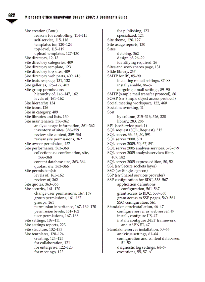 image for page Microsoft Office SharePoint Server 2007 A Beginners Guide Sep 2007