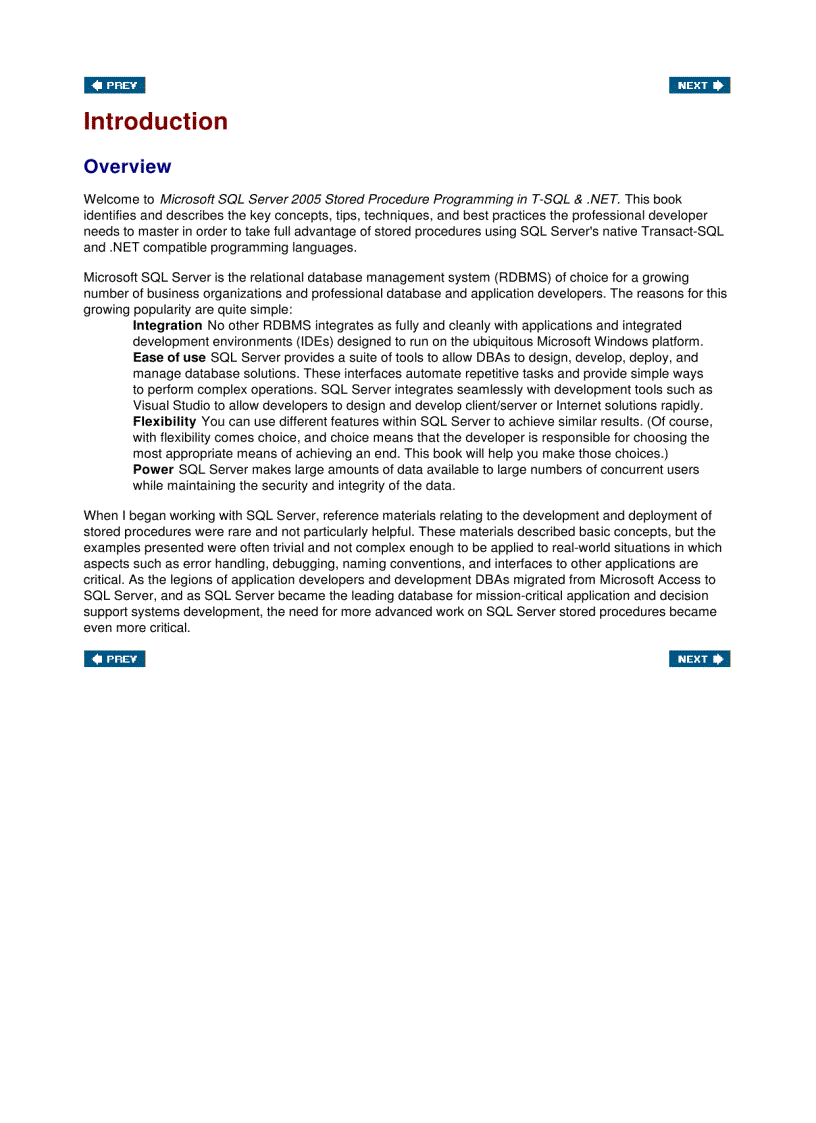 image for page Microsoft SQL Server 2005 Stored Procedure Programming in T SQL NET