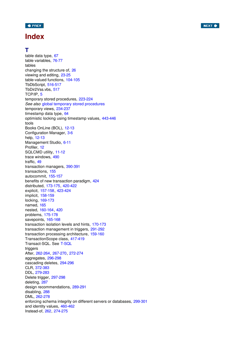 image for page Microsoft SQL Server 2005 Stored Procedure Programming in T SQL NET