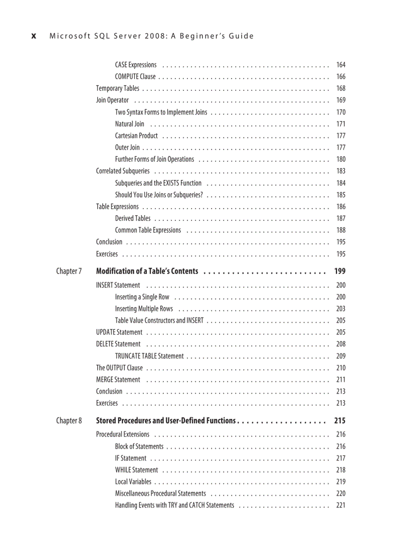 image for page Microsoft SQL Server 2008 A Beginners Guide 4th Edition Jul 2008