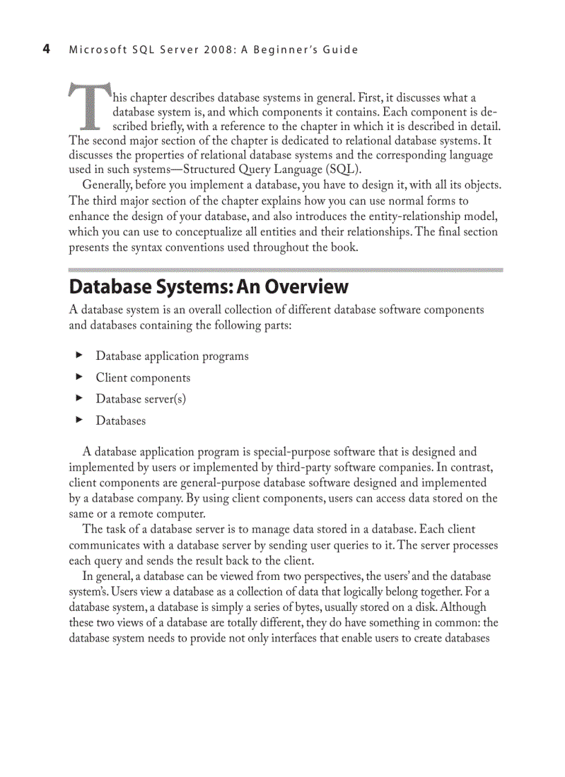 image for page Microsoft SQL Server 2008 A Beginners Guide 4th Edition Jul 2008