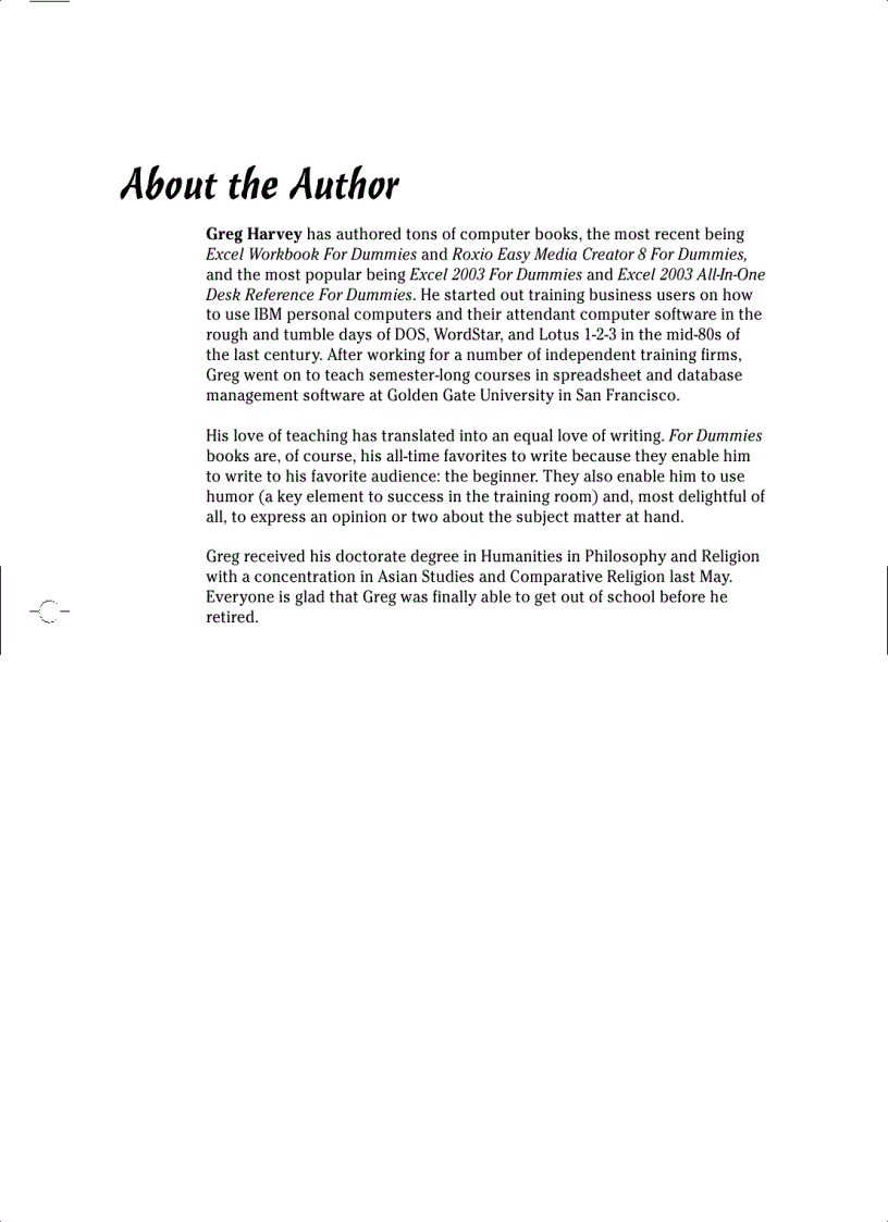 image for page Mircosoft Office Excel 2007 For Dummies