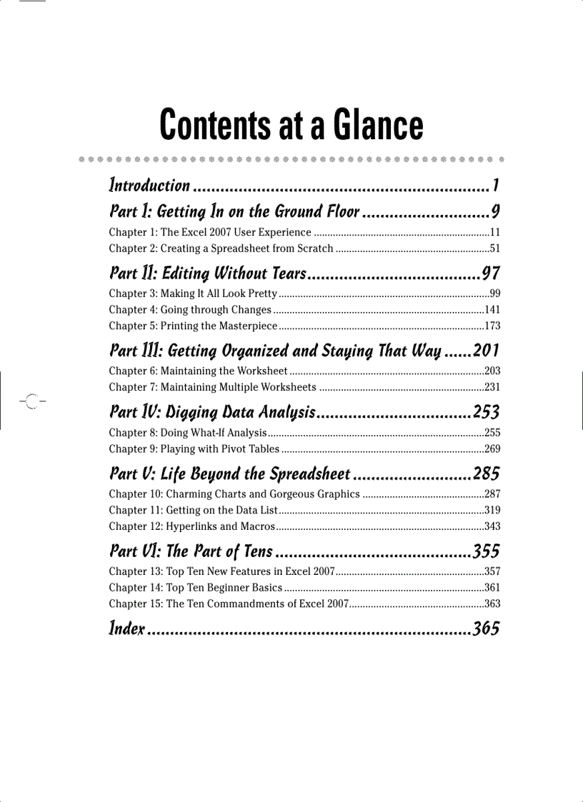 image for page Mircosoft Office Excel 2007 For Dummies