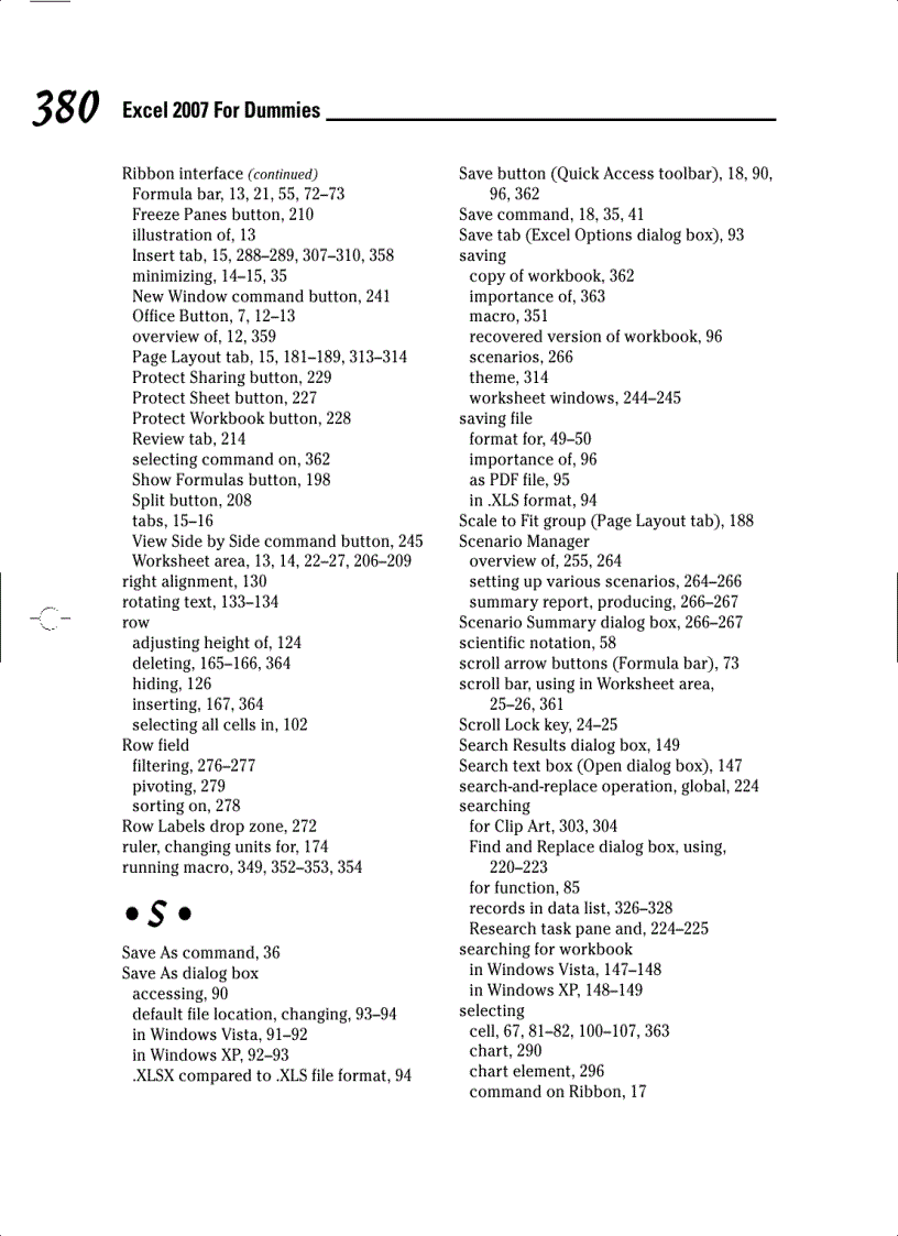 image for page Mircosoft Office Excel 2007 For Dummies
