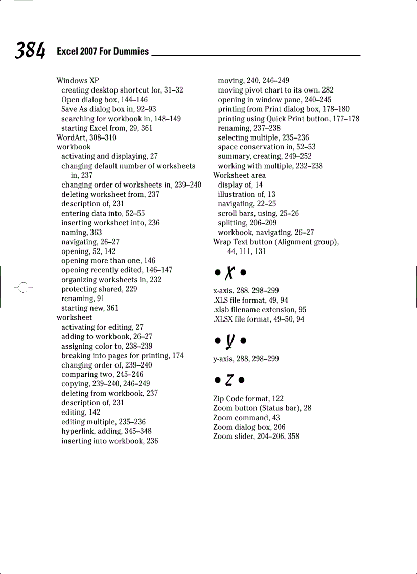 image for page Mircosoft Office Excel 2007 For Dummies