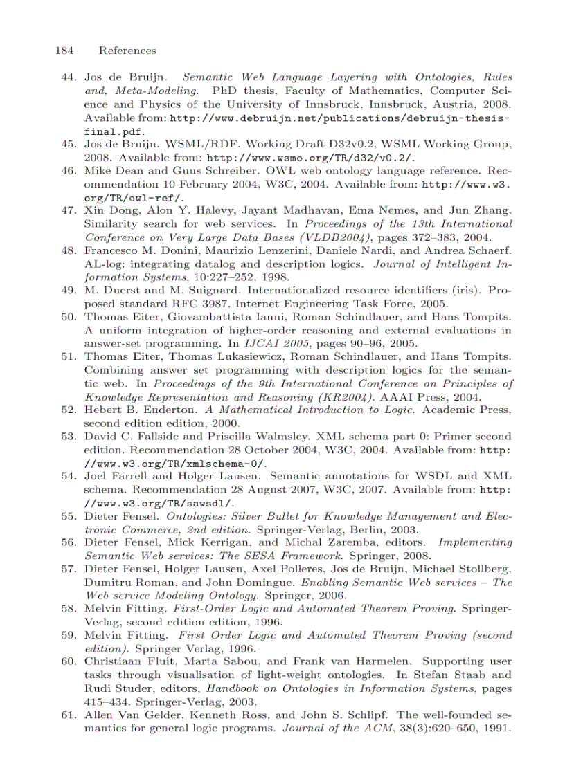 image for page Modeling Semantic Web Services The Web Service Modeling Language