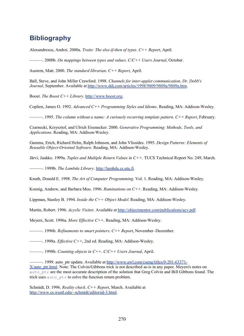 image for page Modern C Design Generic Programming and Design Patterns Applied