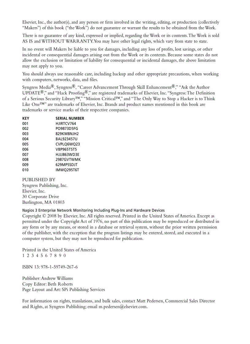 image for page Nagios 3 Enterprise Network Monitoring Including Plug Ins and Hardware