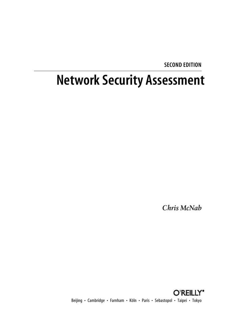image for page Network Security Assessment 2nd Edition Nov 2007