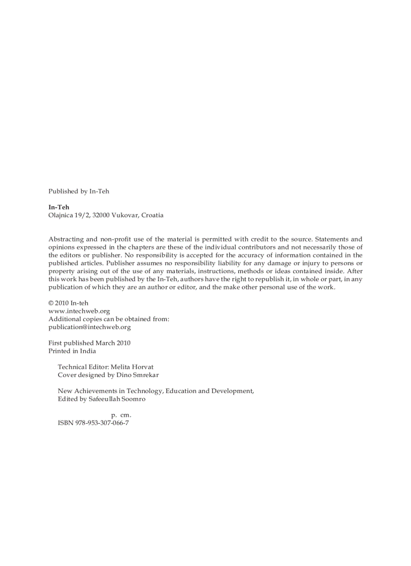 image for page New Achievements in Technology Education and Development