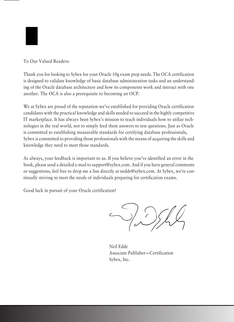 image for page OCA Oracle 10g Administration I Study Guide 1Z0 240