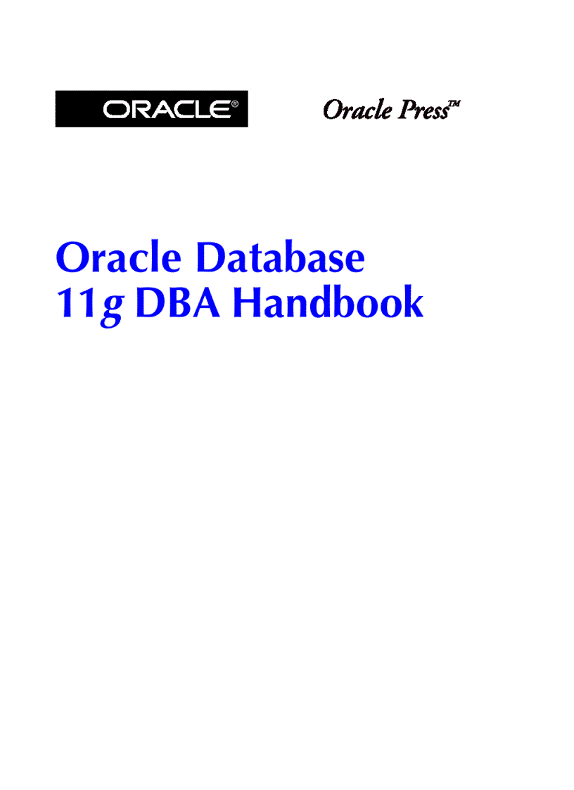 image for page Oracle Database 11g DBA Handbook Dec 2007