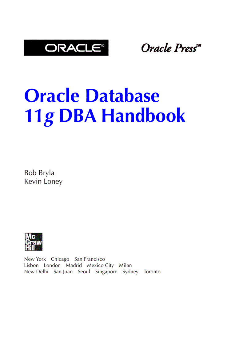 image for page Oracle Database 11g DBA Handbook Dec 2007