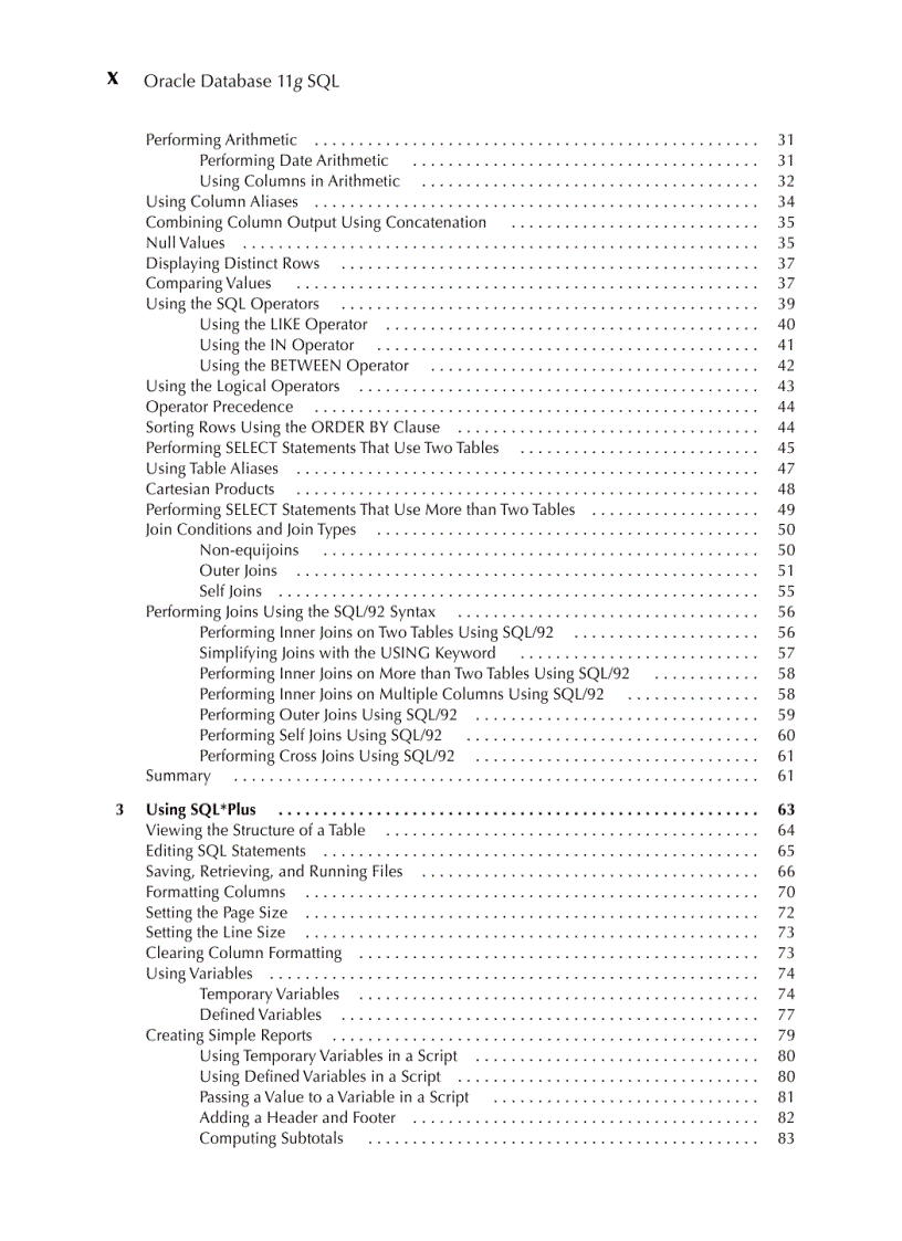 image for page Oracle Database 11g SQL Nov 2007