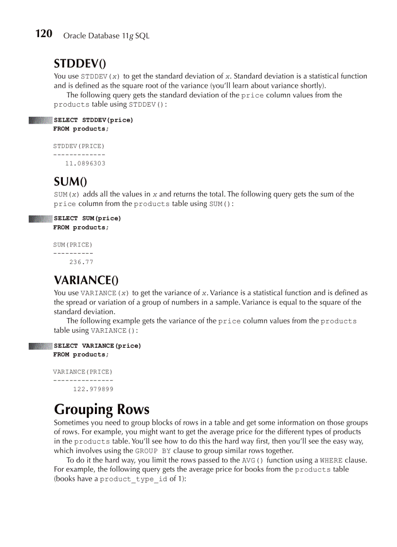 image for page Oracle Database 11g SQL Nov 2007