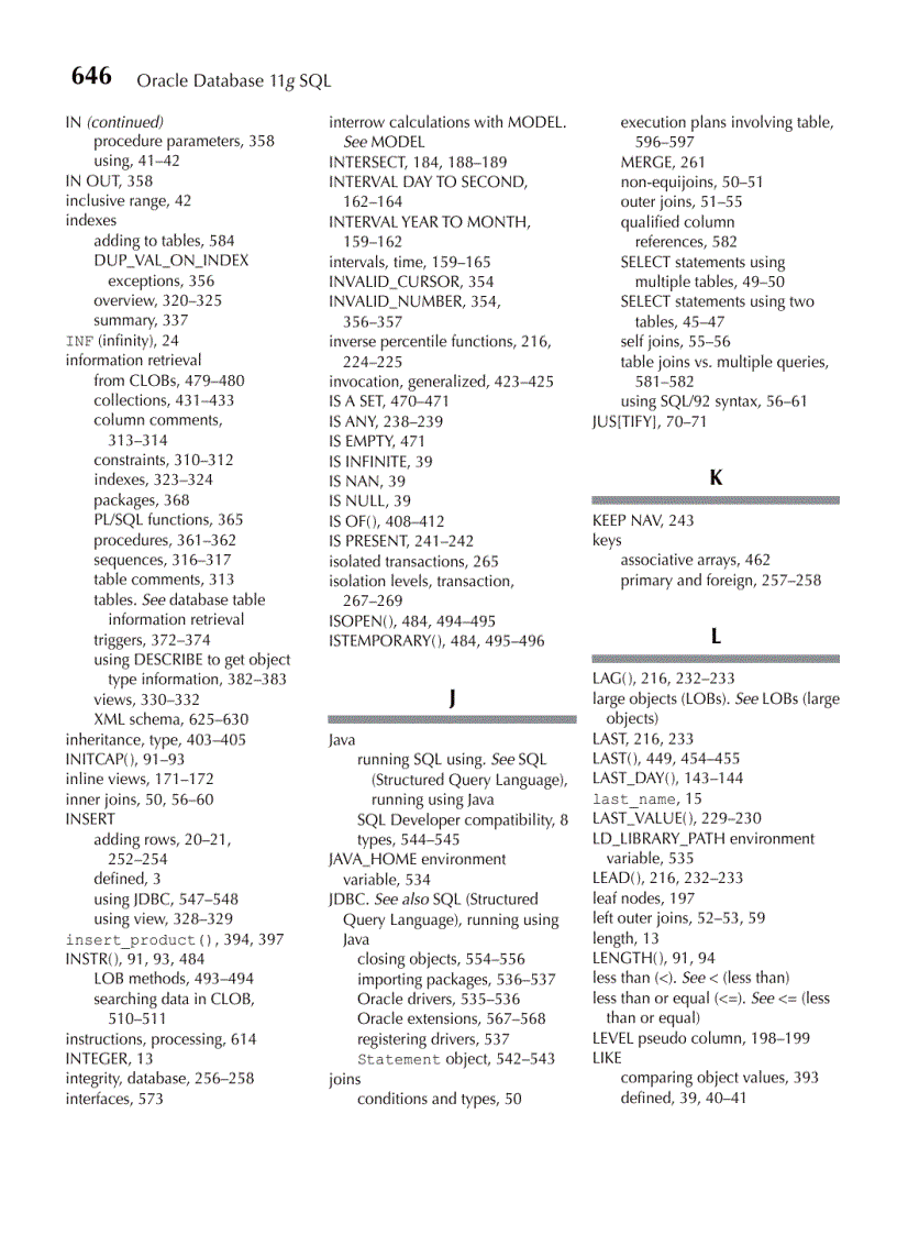 image for page Oracle Database 11g SQL Nov 2007