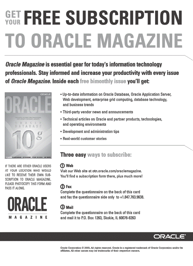 image for page Oracle Database 11g SQL Nov 2007