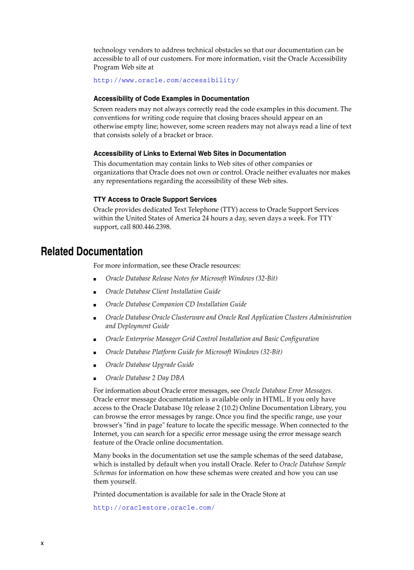 image for page Oracle Database Installation Guide 10g Release 2 for Windows 32bit