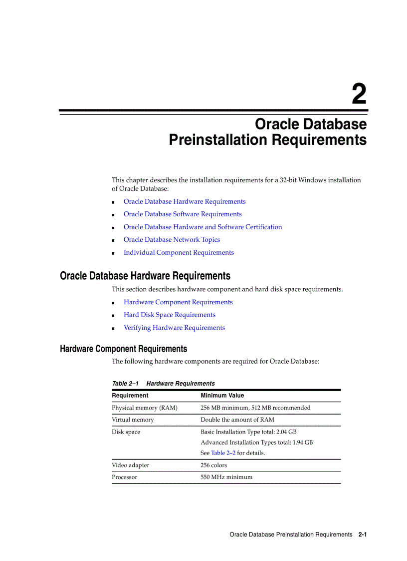 image for page Oracle Database Installation Guide 10g Release 2 for Windows 32bit