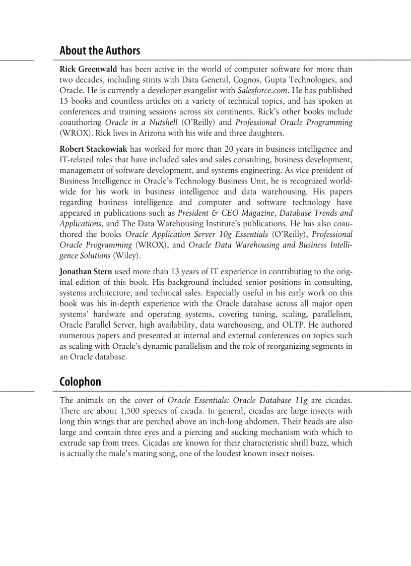 image for page Oracle Essentials Oracle Database 11g 4th Edition Nov 2007