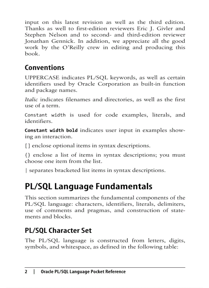 image for page Oracle PL SQL Language Pocket Reference 4th Edition