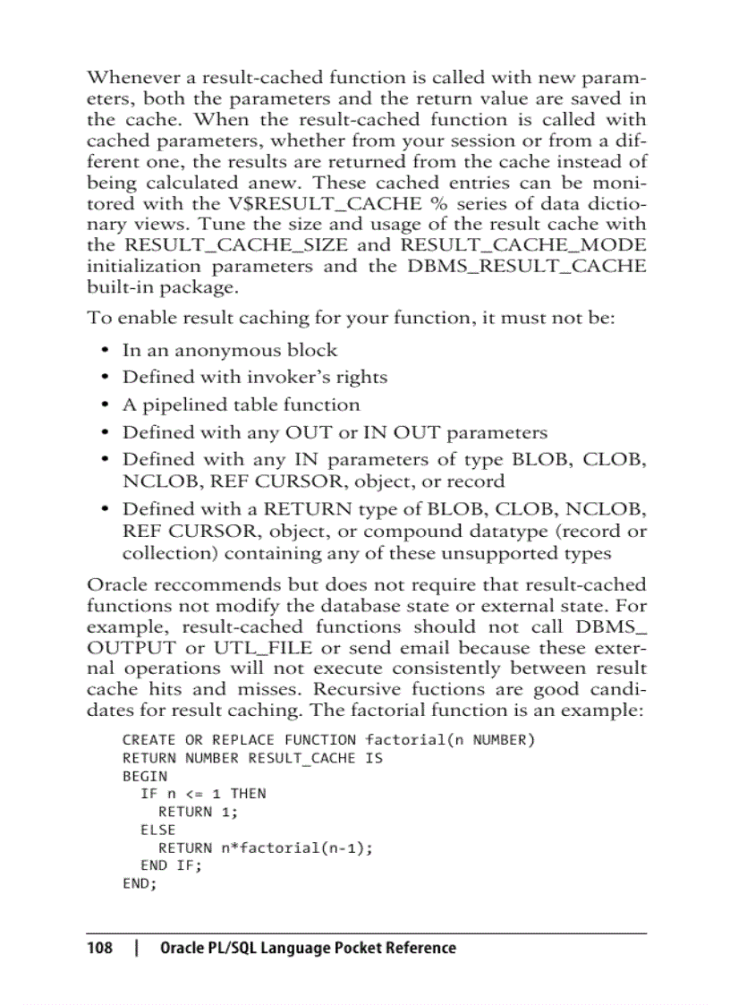 image for page Oracle PL SQL Language Pocket Reference 4th Edition