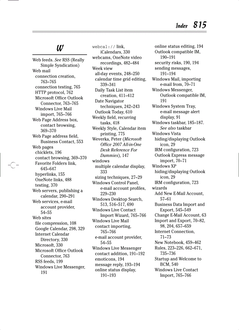 image for page Outlook 2007 All in One Desk Reference For Dummies