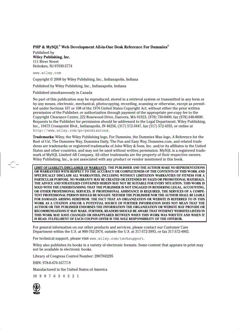image for page PHP MySQL Web Development All in One Desk Reference