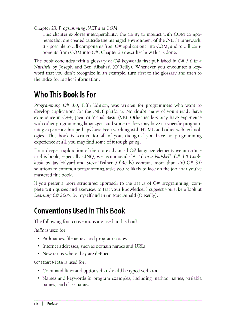 image for page Programming CSharp 3 0 5th Edition Jan 2008