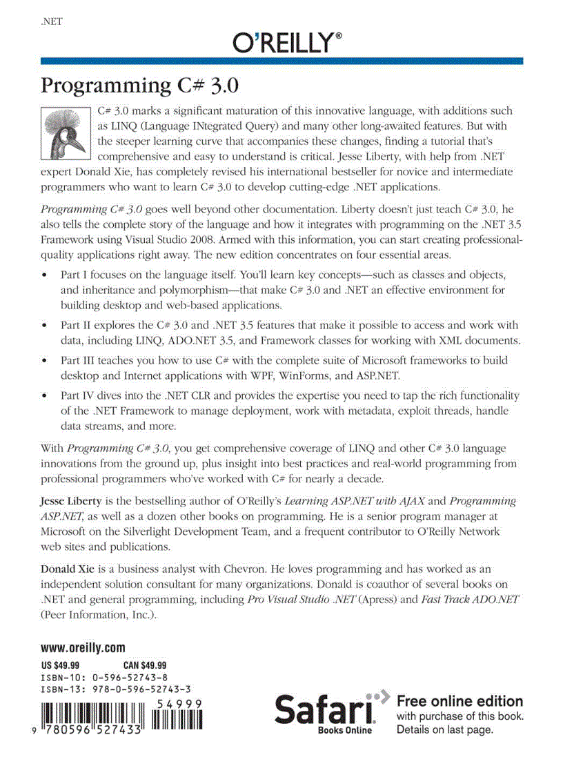 image for page Programming CSharp 3 0 5th Edition Jan 2008