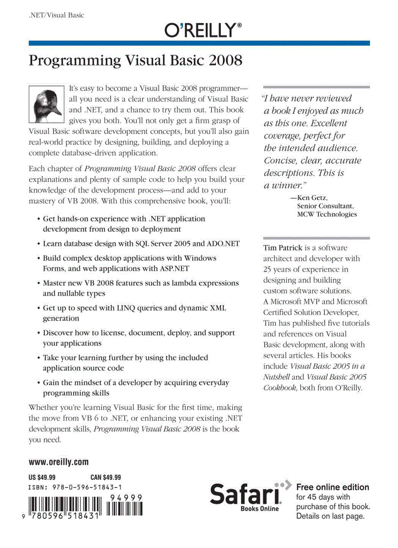 image for page Programming Visual Basic 2008 May 2008