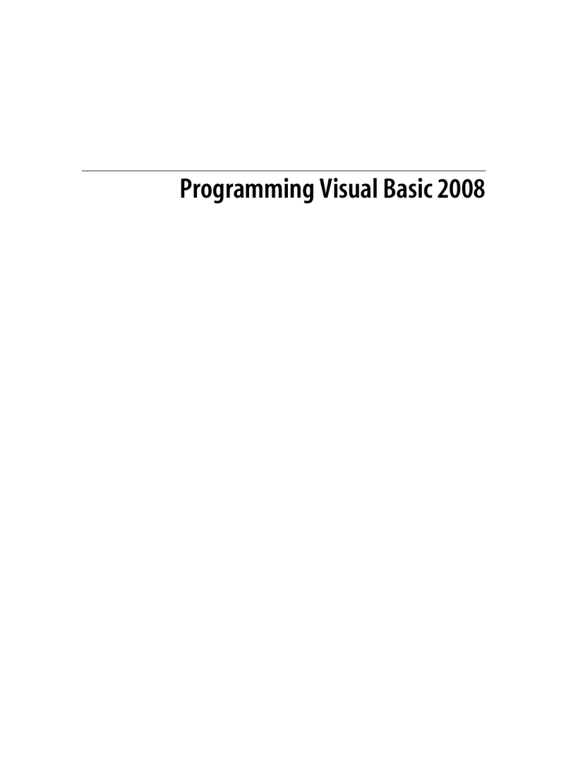image for page Programming Visual Basic 2008 May 2008