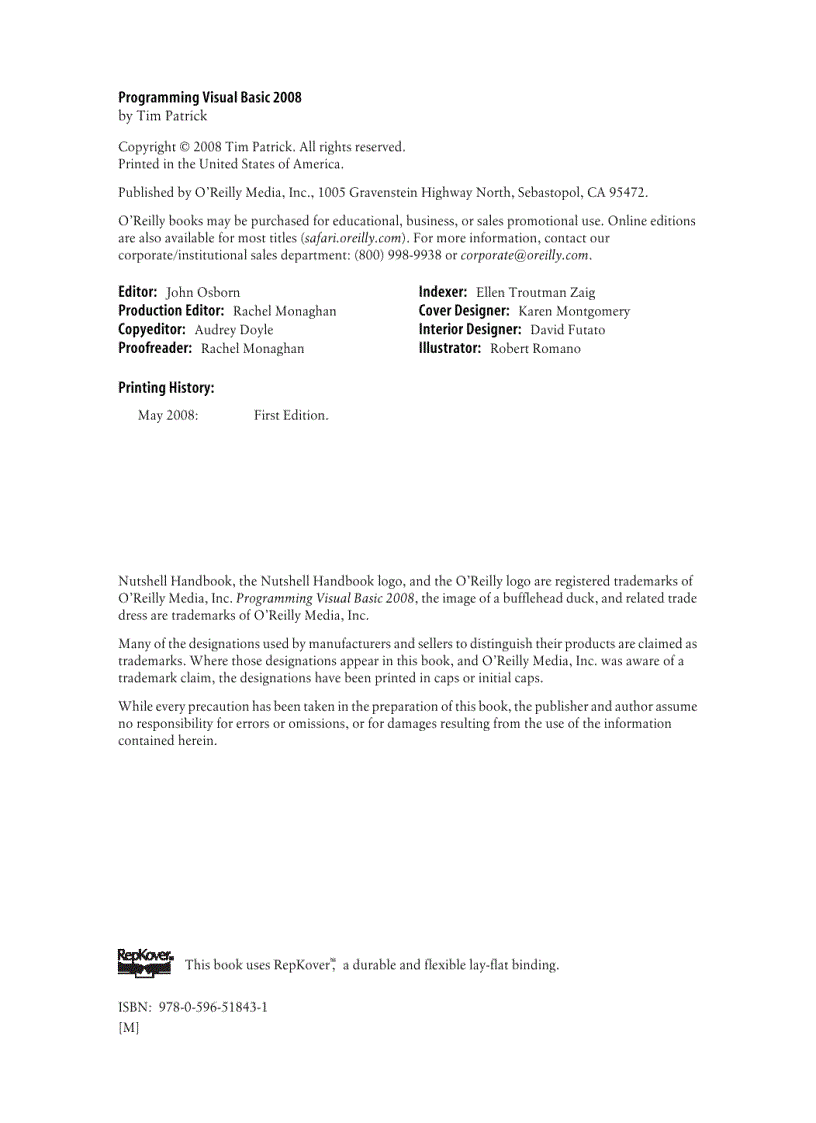 image for page Programming Visual Basic 2008 May 2008