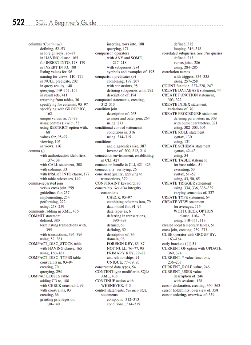 image for page SQL A Beginners Guide Third Edition