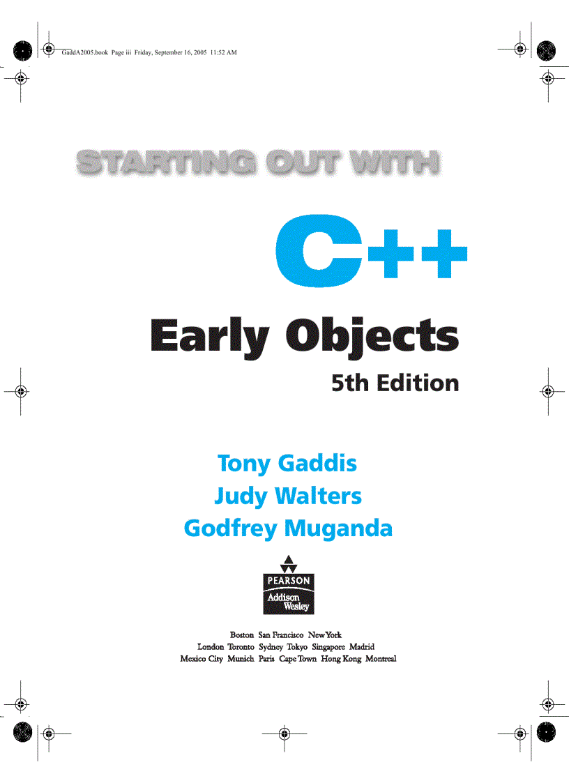 Starting Out with C Early Objects 5th Edition