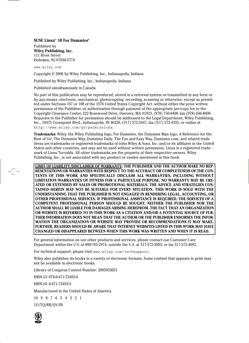 image for page SUSE Linux 10 For Dummies