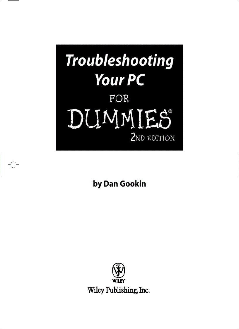 Troubleshooting Your PC for Dummies 2nd Edition