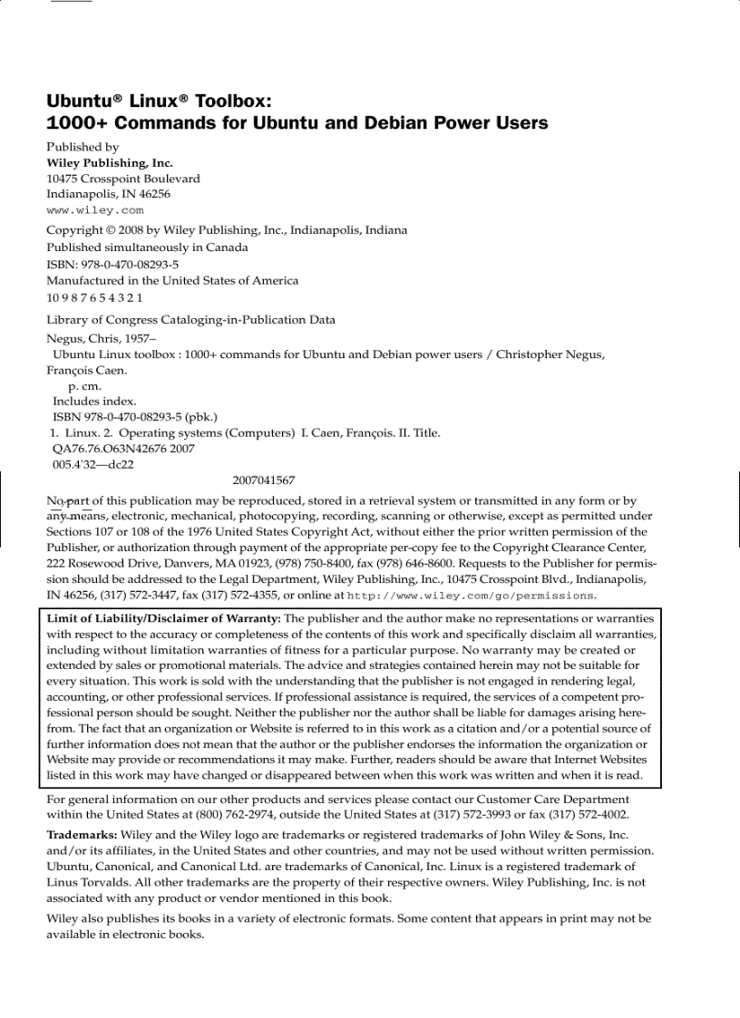 image for page Ubuntu Linux TOOLBOX 1000 Commands for Ubuntu and Debian