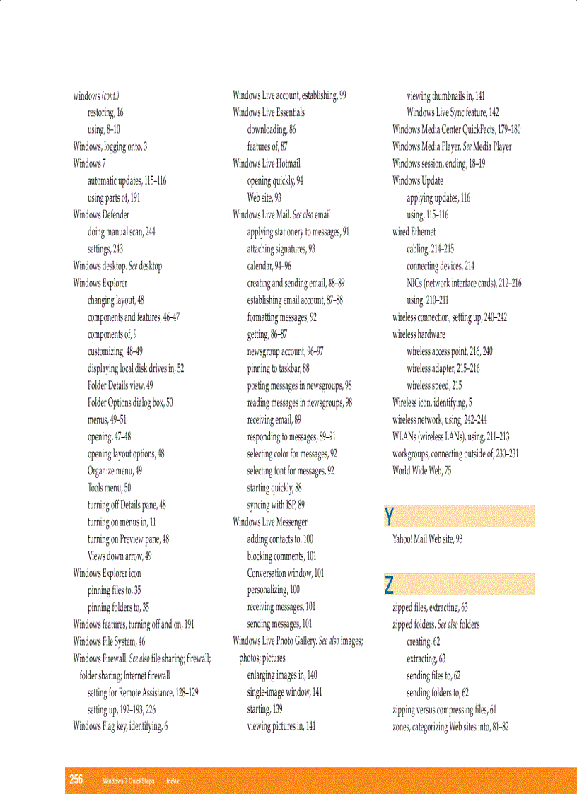 image for page Windows 7 QuickSteps